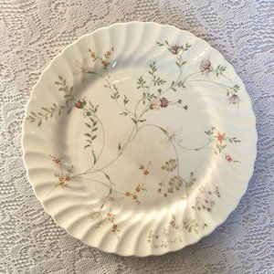 WEDGWOOD Bone China Campion B&B Plate - Pastel Floral, Swirled, Scalloped